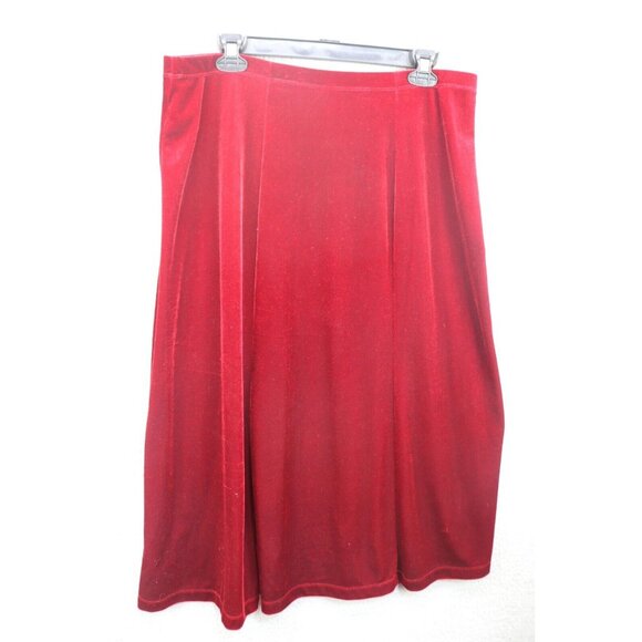 White Stag Red Velvet Maxi Skirt and Long Sleeve Top-Large-Whimsigoth - Picture 5 of 16